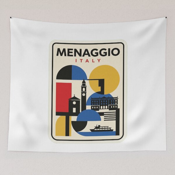 Item preview, Retro Menaggio Bauhaus Geometric Skyline designed and sold by k3rstman1.