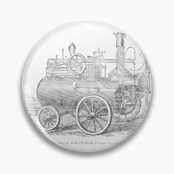 Item preview, Victorian Portable Mining Drill Engraving designed and sold by Antique Science Press.