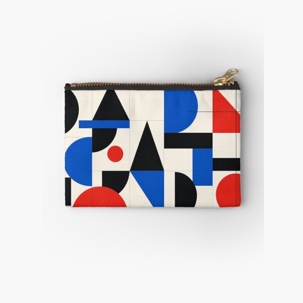 Item preview, Bauhaus Geometric Primary Color Grid Abstract Pattern designed and sold by IntelliMindDesigns.