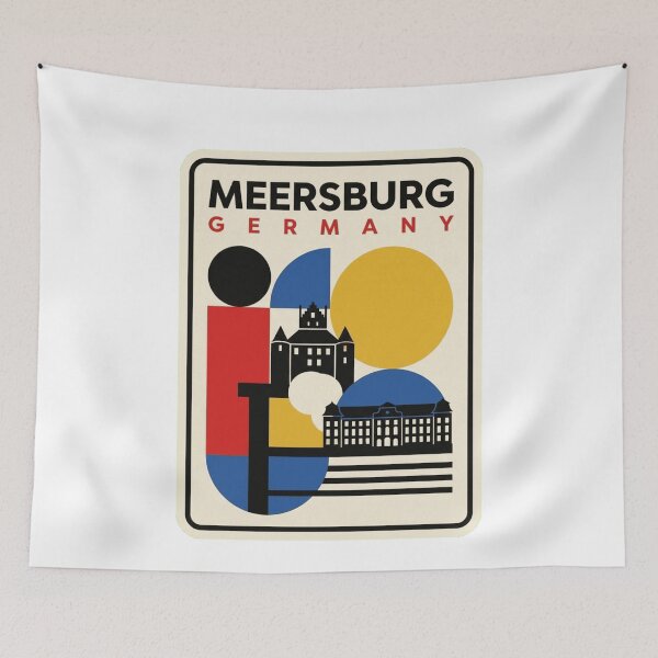 Item preview, Retro Meersburg Bauhaus Geometric Skyline designed and sold by k3rstman1.