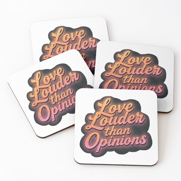 Item preview, Retro Love Louder Than Opinions Typography Graphic Design designed and sold by NotSoSubtleRosiePeas.