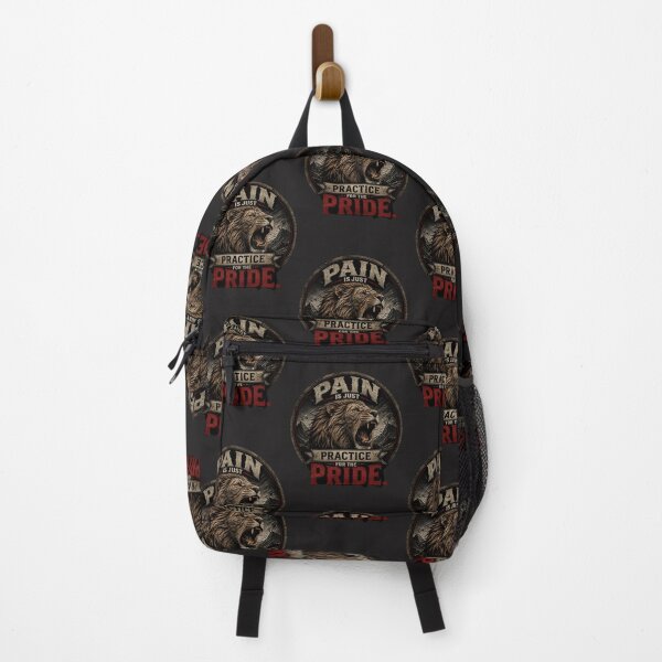 Item preview, Pain Is Just Practice For The Pride Motivational Lion design designed and sold by Bennie Singh.