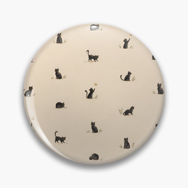 Item preview, Minimalist Black Cat Watercolour Pattern on Cream designed and sold by Jozefin's Studio.