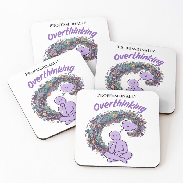 Item preview, Professionally Overthinking Funny Gen Z Purple Doodle Sticker designed and sold by Specialdesign10.