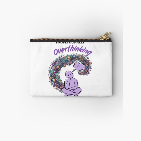 Item preview, Professionally Overthinking Funny Gen Z Purple Doodle Sticker designed and sold by Specialdesign10.