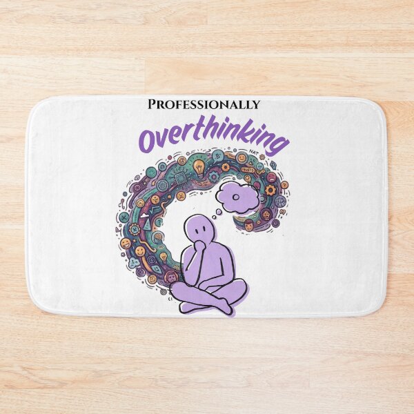 Item preview, Professionally Overthinking Funny Gen Z Purple Doodle Sticker designed and sold by Specialdesign10.
