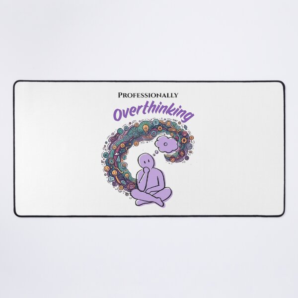 Item preview, Professionally Overthinking Funny Gen Z Purple Doodle Sticker designed and sold by Specialdesign10.