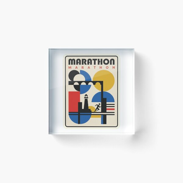 Item preview, Retro Marathon Bauhaus Geometric Skyline designed and sold by k3rstman1.