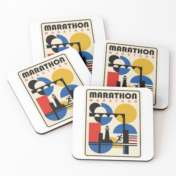Item preview, Retro Marathon Bauhaus Geometric Skyline designed and sold by k3rstman1.