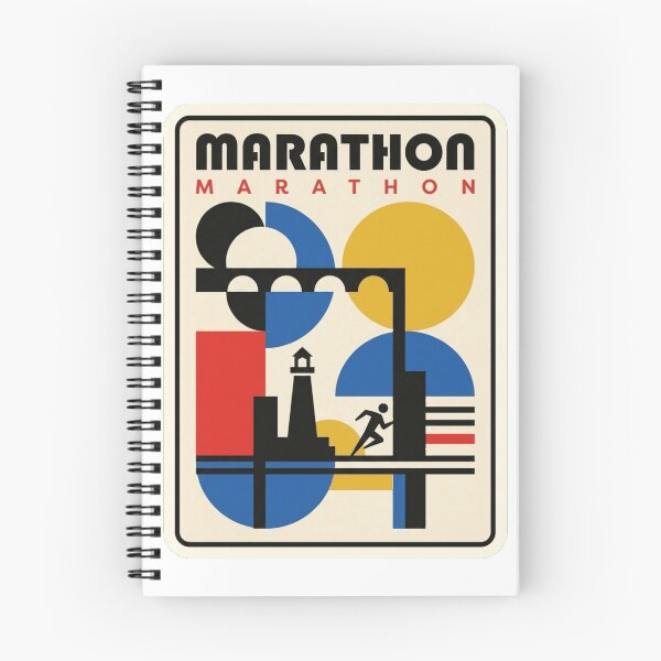 Item preview, Retro Marathon Bauhaus Geometric Skyline designed and sold by k3rstman1.