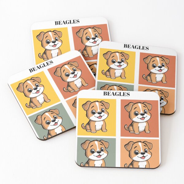Item preview, The Beagles Funny Cute Puppy Pop Art designed and sold by Founderpallavi.