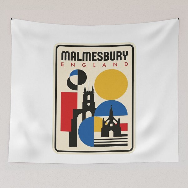 Item preview, Retro Malmesbury Bauhaus Geometric Skyline designed and sold by k3rstman1.