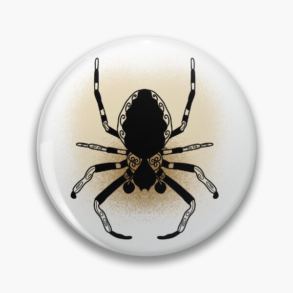 Item preview, Walnut Orb-Weaver Spider Line-art (Yellow & Cream) designed and sold by Burnt_Pikachu.