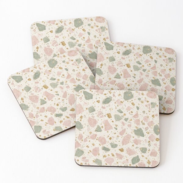 Item preview, Pastel Terrazzo Stone Fragment Abstract Mosaic Pattern designed and sold by IntelliMindDesigns.
