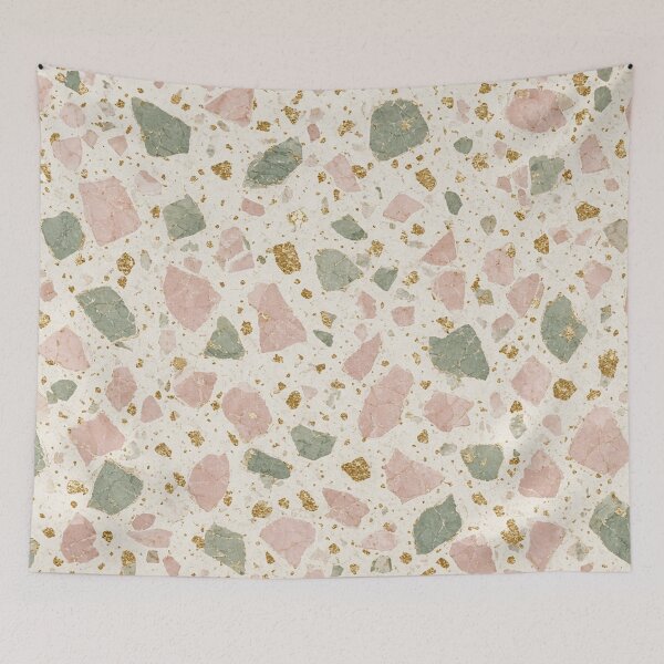 Item preview, Pastel Terrazzo Stone Fragment Abstract Mosaic Pattern designed and sold by IntelliMindDesigns.
