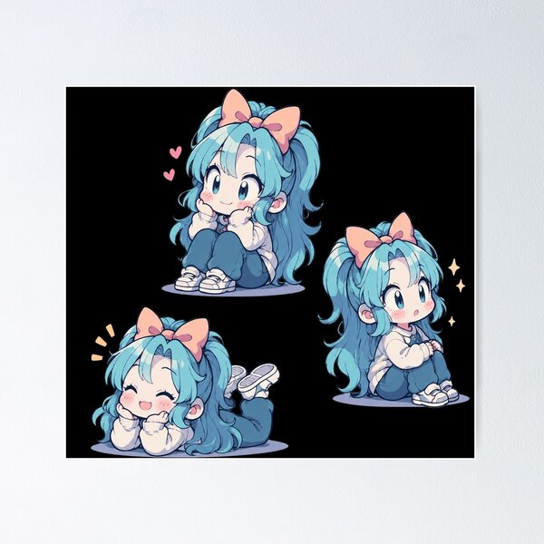 Item preview, Bulma Chibi Cute designed and sold by ElianSchmidt.
