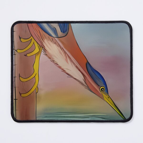 Item preview, Green Heron Fishing River Wildlife Art designed and sold by HumorousLab.