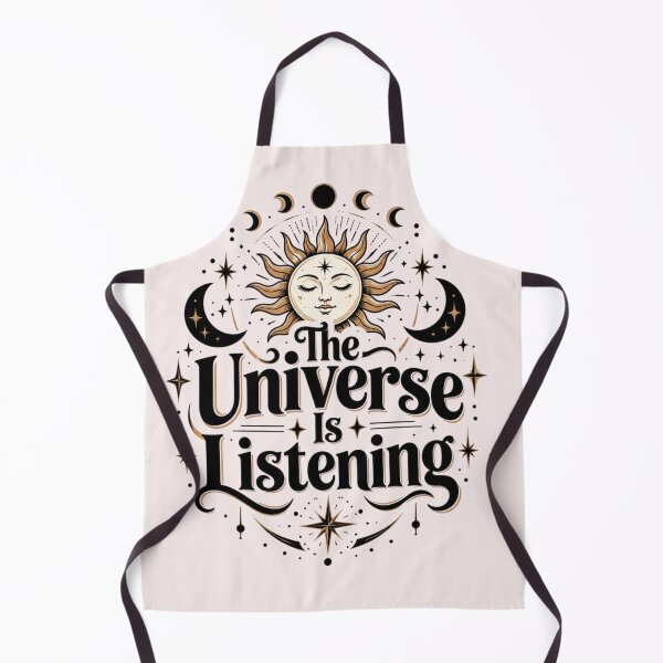 Item preview, The Universe Is Listening – Celestial Sun Moon Stars Spiritual Quote designed and sold by Sanika arts .