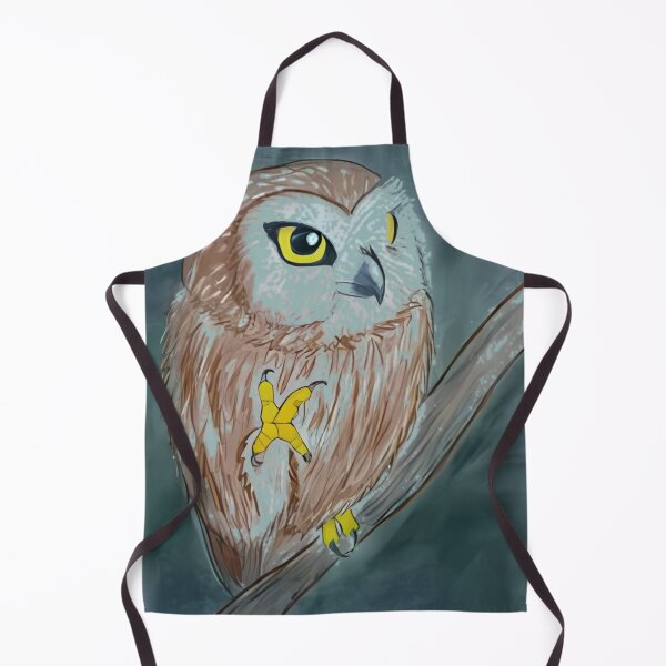 Item preview, Cute Little Owl Perched on Branch Art designed and sold by HumorousLab.