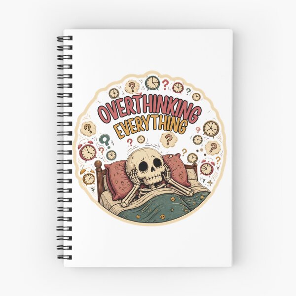 Item preview, Overthinking Everything Skeleton – Funny Anxiety & Overthinking Humor designed and sold by Rood Art Studio.