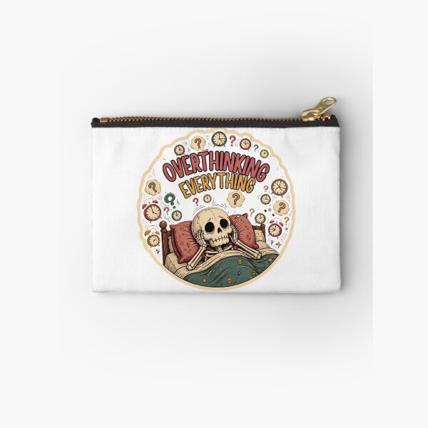 Item preview, Overthinking Everything Skeleton – Funny Anxiety & Overthinking Humor designed and sold by Rood Art Studio.