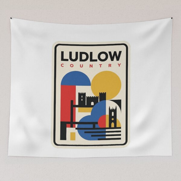 Item preview, Retro Ludlow Bauhaus Geometric Skyline designed and sold by k3rstman1.