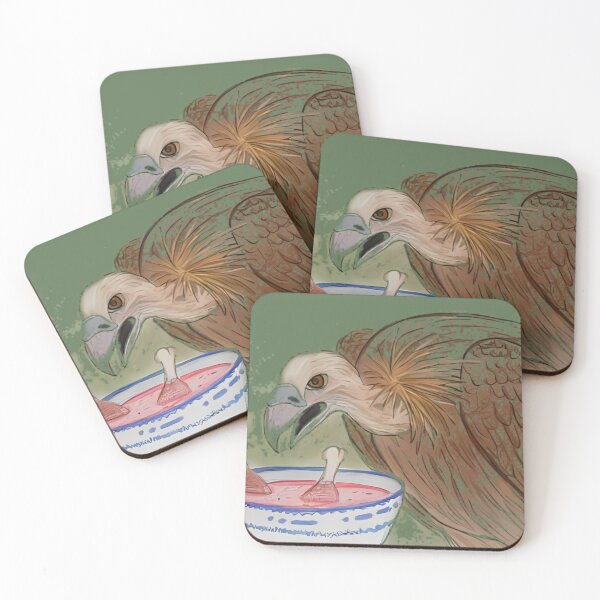 Item preview, Vulture Eating Soup Humorous Wildlife Art designed and sold by HumorousLab.