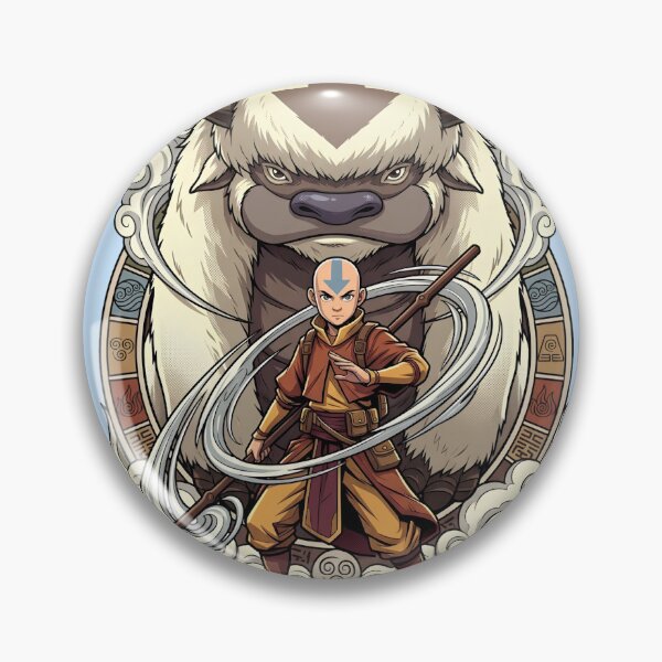 Item preview, Ornate Aang And Appa Airbender Vector Art designed and sold by Numair  Baig.