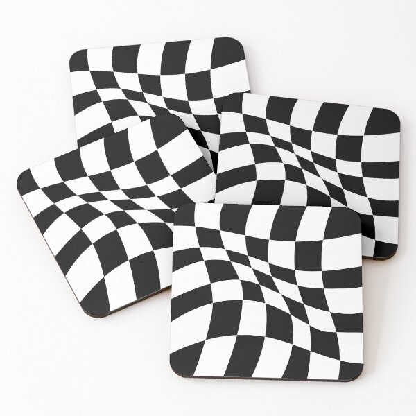 Item preview, Wavy Checkerboard Pattern Trippy Groovy Optical Illusion designed and sold by manexus.
