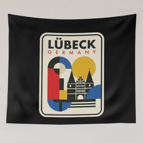 Item preview, Retro Lübeck Bauhaus Geometric Skyline designed and sold by k3rstman1.