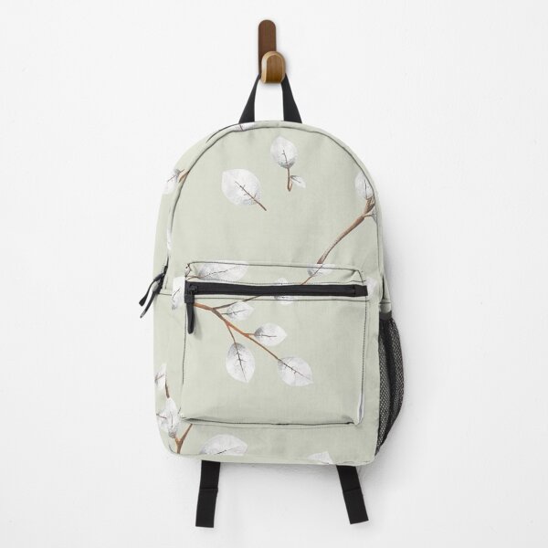Item preview, Minimalist Sage Green Winter White Blossom Pattern designed and sold by IntelliMindDesigns.