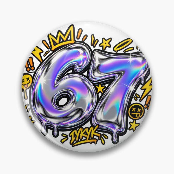 Item preview, 67 Meme Numbers Viral Internet Culture Design designed and sold by A Light Worker.