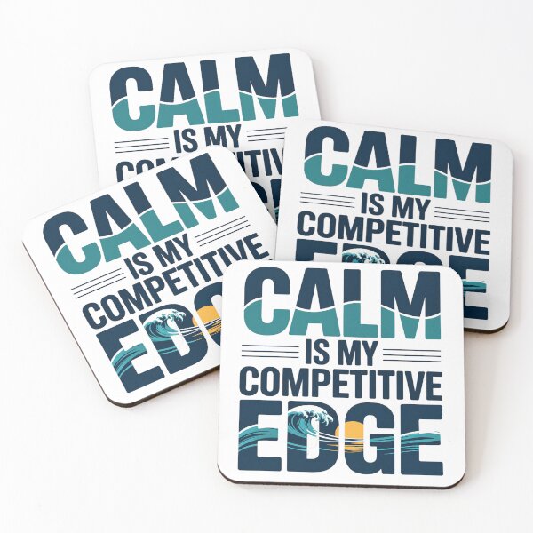 Item preview, Calm Is My Competitive Edge. Motivational Wave Quote Typography designed and sold by Aarvya Fashion Club ( A.F.C ).