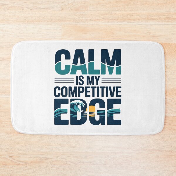 Item preview, Calm Is My Competitive Edge. Motivational Wave Quote Typography designed and sold by Aarvya Fashion Club ( A.F.C ).