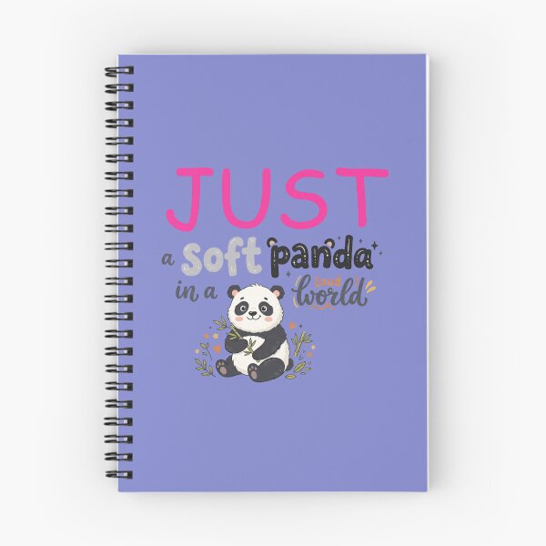 Item preview, Just a Soft Panda in a Loud World Quote | Cute Aesthetic Panda  | Introvert Soft Life Design designed and sold by WallMuseStudio .