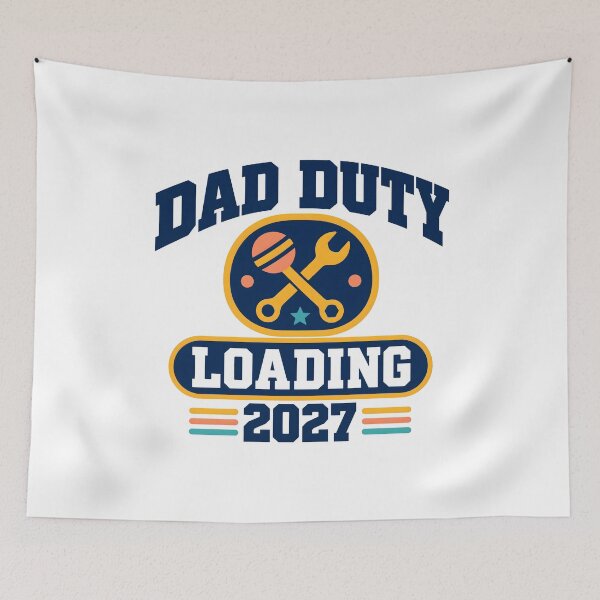 Item preview, Dad Duty Loading 2027 Badge designed and sold by calicito.
