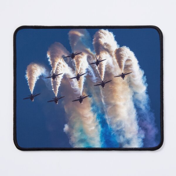 Item preview, Aerobatic Jet Formation Smoke Trails Against Blue Sky designed and sold by SpottAir.