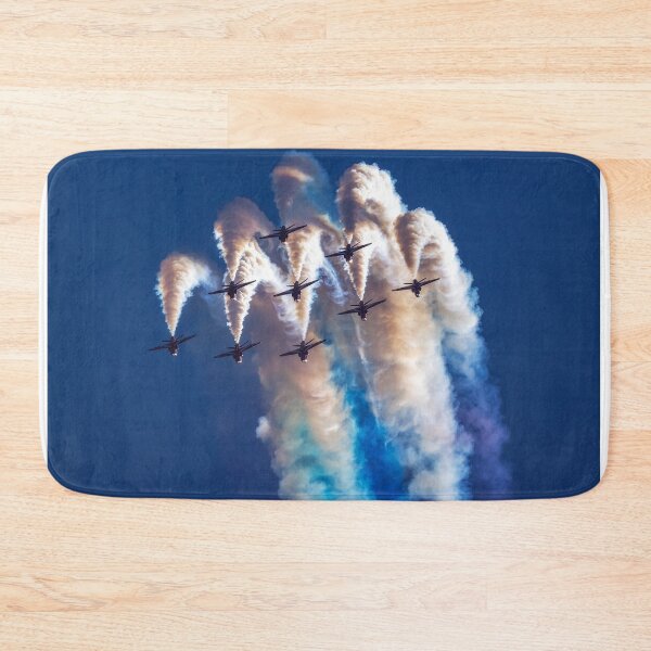 Item preview, Aerobatic Jet Formation Smoke Trails Against Blue Sky designed and sold by SpottAir.