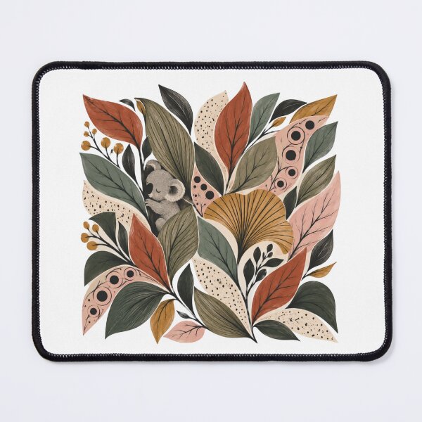 Item preview, Hidden Koala in Botanical Leaves – Boho Nature Design designed and sold by LoppiPrintShop.
