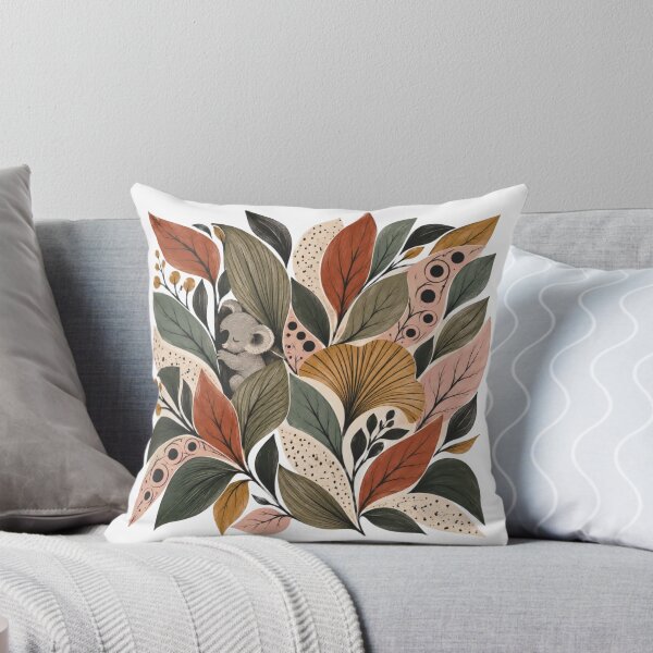 Item preview, Hidden Koala in Botanical Leaves – Boho Nature Design designed and sold by LoppiPrintShop.