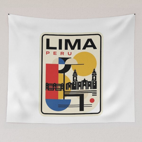 Item preview, Retro Lima Bauhaus Geometric Skyline designed and sold by k3rstman1.