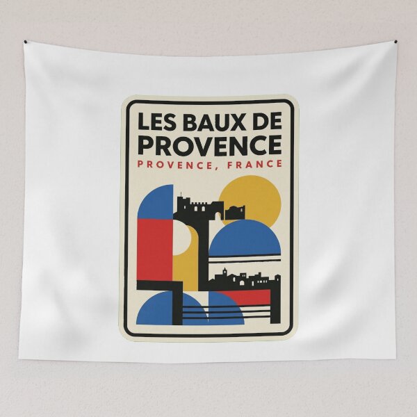 Item preview, Retro Les Baux De Provence Bauhaus Geometric Skyline designed and sold by k3rstman1.