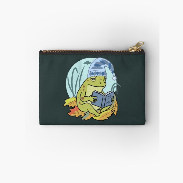 Item preview, Frog Reading Book Cottagecore Night Sleepy Toad Illustration designed and sold by LeshanArt.