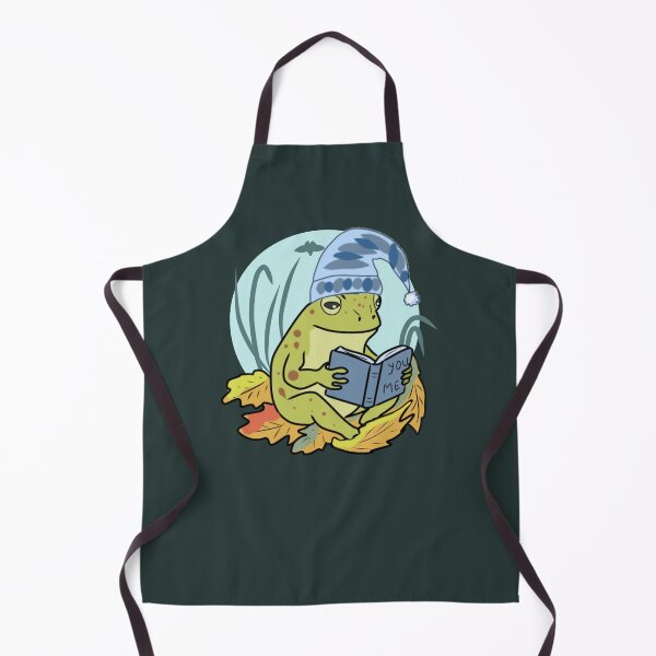 Item preview, Frog Reading Book Cottagecore Night Sleepy Toad Illustration designed and sold by LeshanArt.