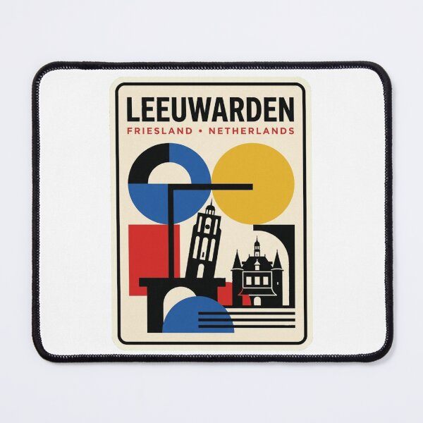 Item preview, Retro Leeuwarden Bauhaus Geometric Skyline designed and sold by k3rstman1.