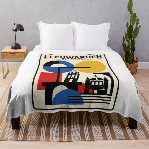 Item preview, Retro Leeuwarden Bauhaus Geometric Skyline designed and sold by k3rstman1.
