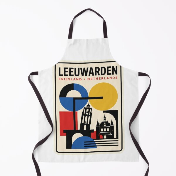 Item preview, Retro Leeuwarden Bauhaus Geometric Skyline designed and sold by k3rstman1.