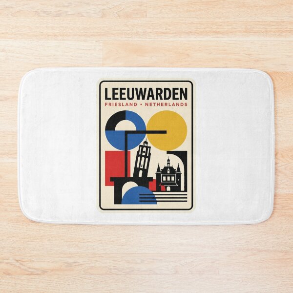 Item preview, Retro Leeuwarden Bauhaus Geometric Skyline designed and sold by k3rstman1.