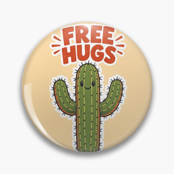 Item preview, Free Hugs Cute Cactus Irony designed and sold by NuretroStudio.
