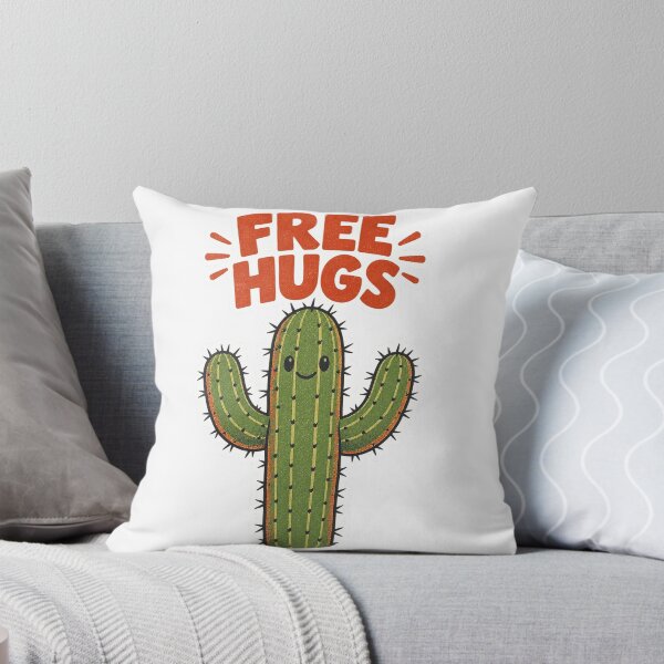 Item preview, Free Hugs Cute Cactus Irony designed and sold by NuretroStudio.